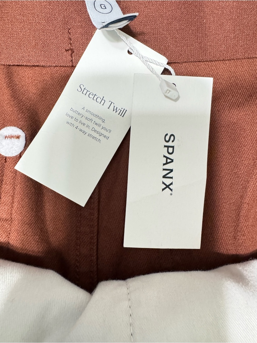 SPANX Hickory Stretch Twill Wide Leg Pants L Large NWT - Picture 8 of 13